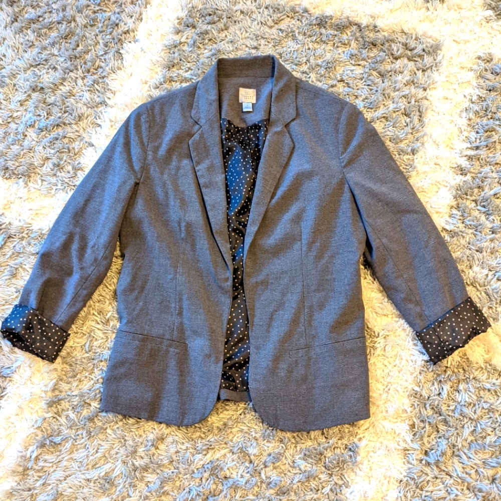 LC Lauren Conrad Grey Open Blazer- Size 4